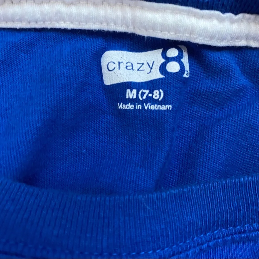 Crazy 8 Blue & Yellow Football Long Sleeve Tee SzM